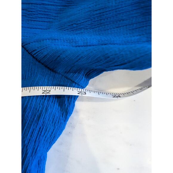 Michael Michael Kors Blue Smocked Hem Blouse Size P/L - Picture 4 of 6